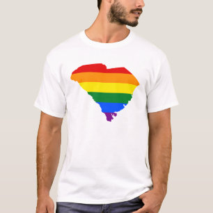 LGBT South Carolina, US state flag map T-Shirt