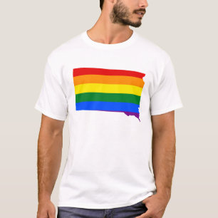 LGBT South Dakota, US state flag map T-Shirt