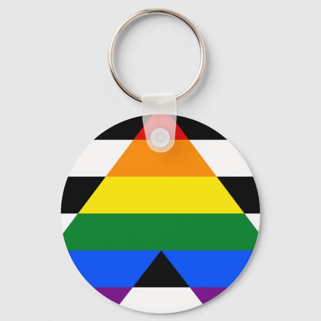 LGBT straight ally flag Keychain (Front)