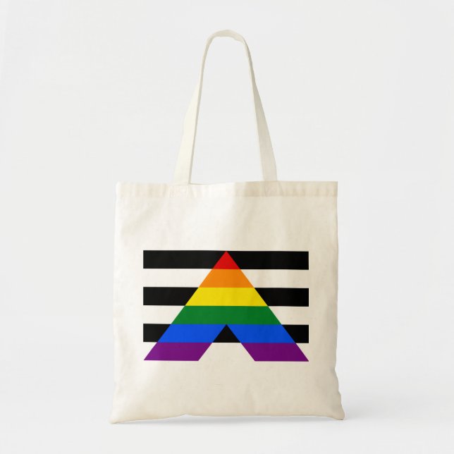 LGBT straight ally flag Tote Bag (Front)