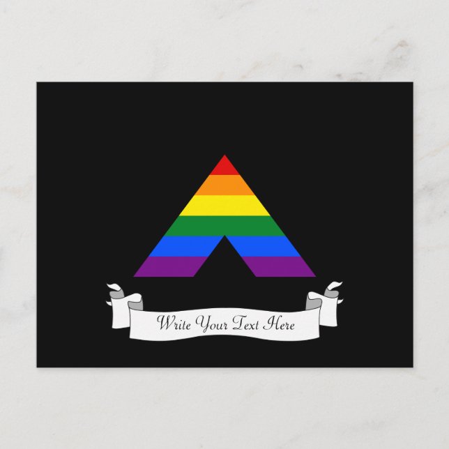 LGBT straight ally pyramid symbol Postcard (Front)