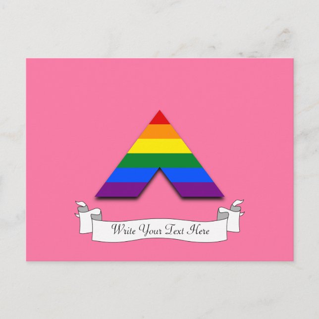 LGBT straight ally pyramid symbol Postcard (Front)