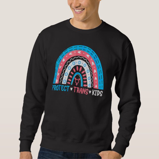 Lgbt Support Protect Trans Kid Lgbt Pride Sweatshirt (Front)