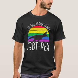 Lgbt - T-Rex Gay Pride Lesbian Dinosaur Sunset 1 T-Shirt