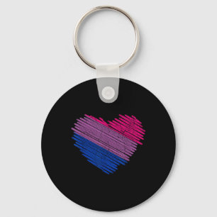 Lgbt The Biual Pride Flag Heart Pride Rainbow _1 Keychain