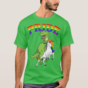 LGBT TRex Dinosaur Unicorn Gay Pride Rainbow LGBTQ T-Shirt