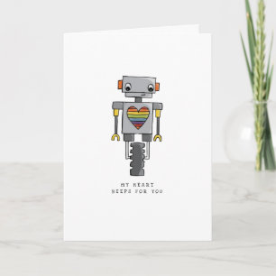 LGBT Valentine’s Robot Pride Holiday Card
