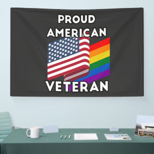 Lgbt Veterans - American Flag  Banner