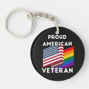 Lgbt Veterans - American Flag Keychain