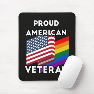 Lgbt Veterans - American Flag Mouse Pad