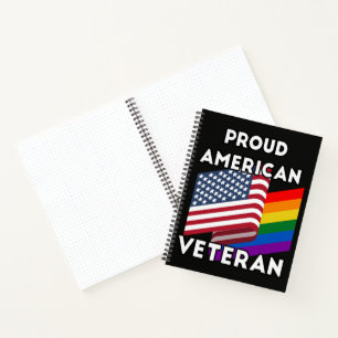 Lgbt Veterans - American Flag  Notebook