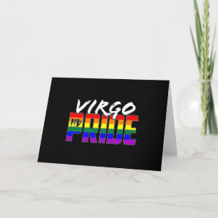 LGBT Virgo Pride Flag Zodiac Sign Card
