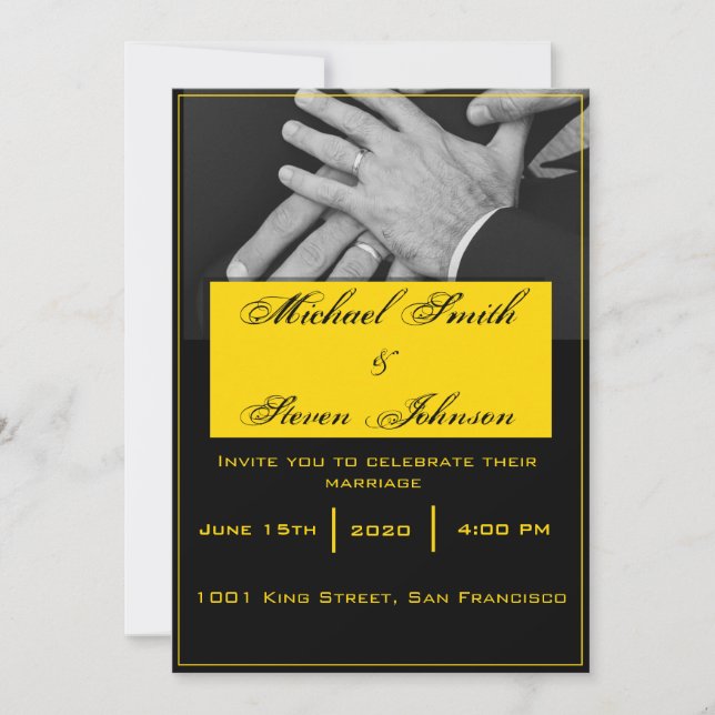 LGBT Wedding Invitation (Front)