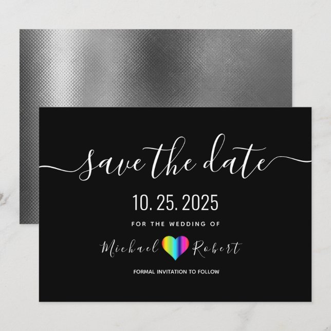 LGBT Wedding Save The Date (Front/Back)