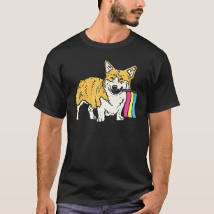 Lgbt Welsh Corgi Cute Pansexual Flag Colour Dog T-Shirt