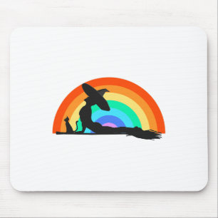 Lgbt Yoga Pride Witch Hippie Rainbow Halloween _1  Mouse Pad