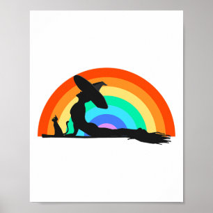Lgbt Yoga Pride Witch Hippie Rainbow Halloween _1 Poster