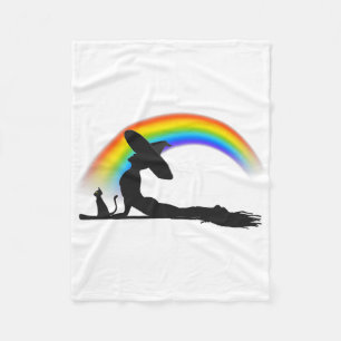 Lgbt Yoga Pride Witch Hippie Rainbow Halloween Fleece Blanket