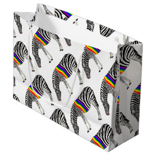 LGBT Zebra Large Gift Bag
