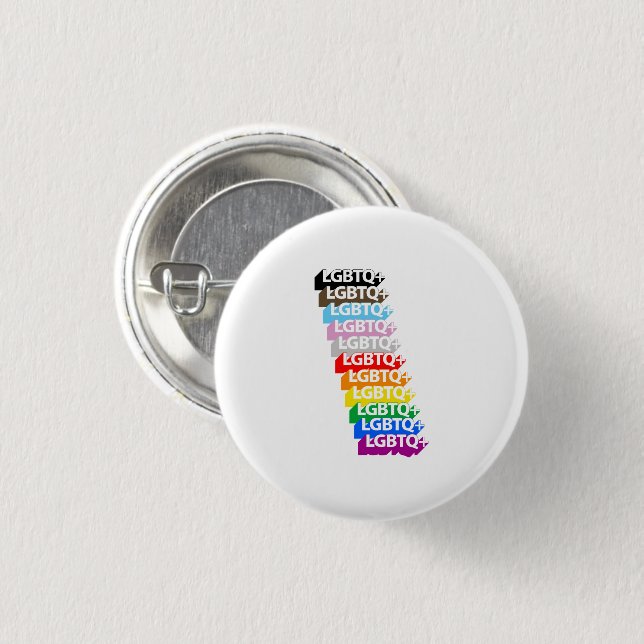 LGBTQ 3D 1 INCH ROUND BUTTON (Front & Back)