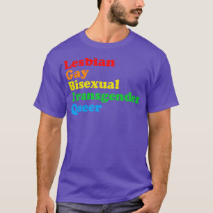 LGBTQ Acronym Rainbow Gay Pride T-Shirt