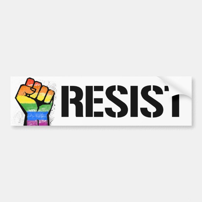 LGBTQ+ Activism Bumper Sticker (Front)