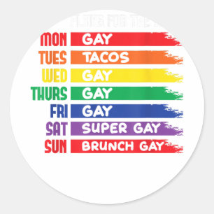 LGBTQ Agenda Gay Pride CSD Rainbow Gay Agenda Classic Round Sticker