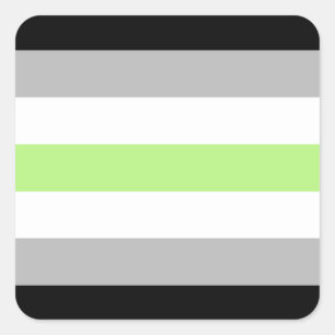 LGBTQ Agender Pride Flag Square Sticker