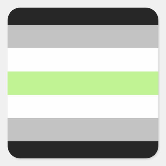LGBTQ Agender Pride Flag Square Sticker (Front)
