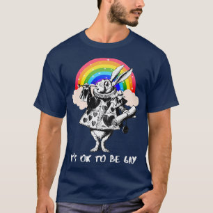 LGBTQ Alice-In-Wonderland White Rabbit - It's OK T T-Shirt