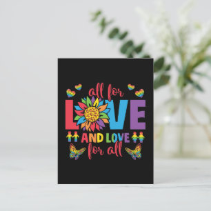 LGBTQ - All For Love and Love For All Postcard