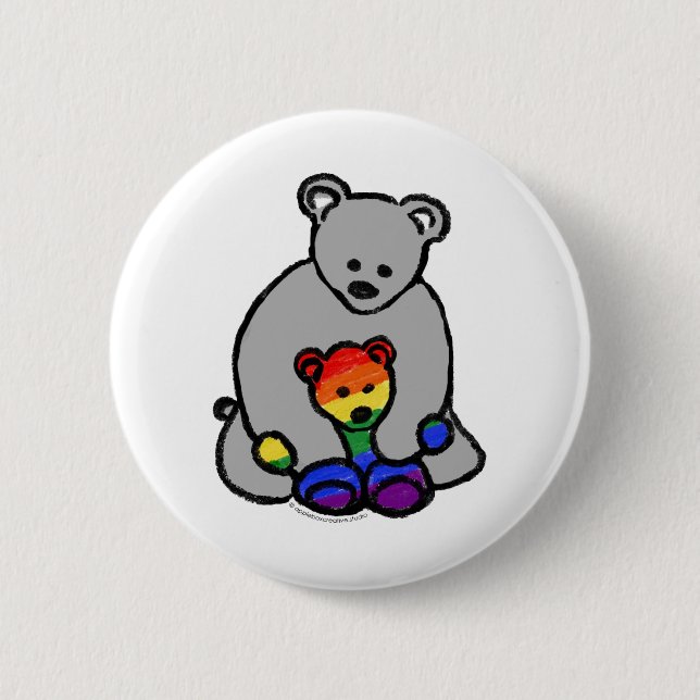 LGBTQ+ Ally 2 Inch Round Button (Front)
