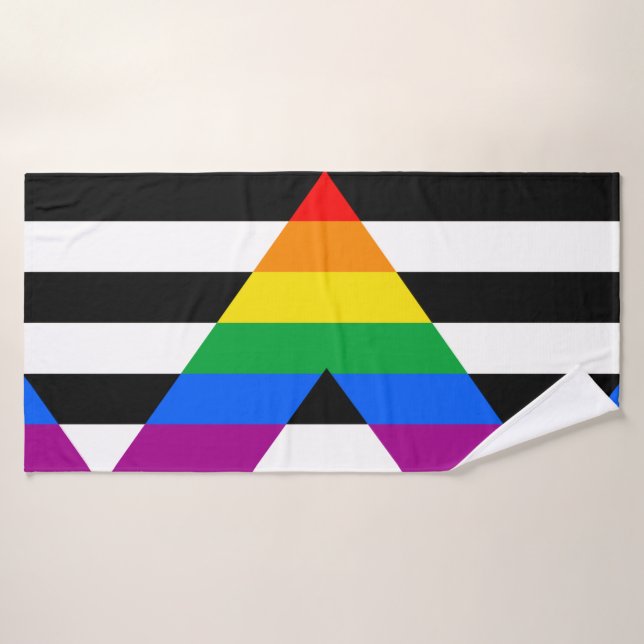 LGBTQ+ Ally Flag Bath Towel (Bath Towel)