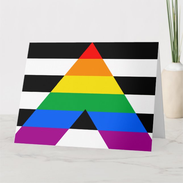 LGBTQ+ Ally Flag Card (Front)