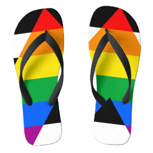 LGBTQ+ Ally Flag Flip Flops
