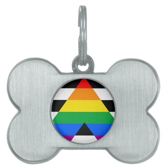 LGBTQ+ Ally Flag Pet ID Tag (Front)