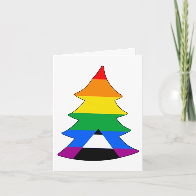 LGBTQ+ Ally Holigay Tree Holiday Card (Front)