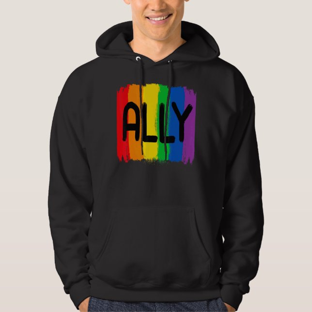 Lgbtq Ally  Lgbt Lesbian Gay Bisexual Pride Month Hoodie (Front)