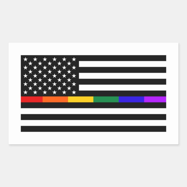 LGBTQ American Flag Sticker (Front)
