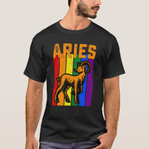 LGBTQ Aries Zodiac Sign Vintage Astrology T-Shirt