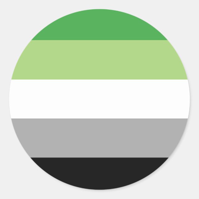 LGBTQ Aromantic Pride Flag Classic Round Sticker (Front)