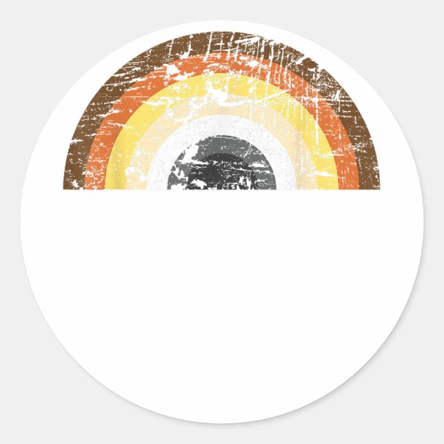 LGBTQ Bear For Gay Pride Month - Circle Gay Bear  Classic Round Sticker (Front)