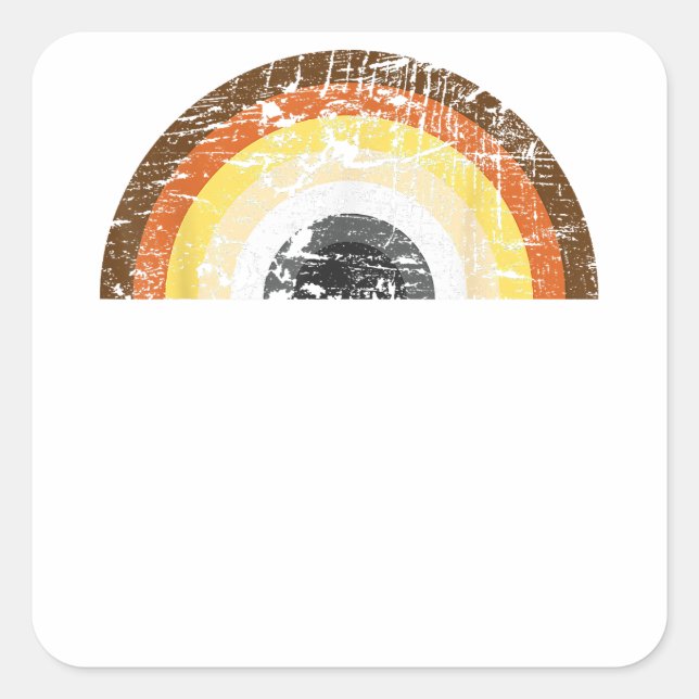 LGBTQ Bear For Gay Pride Month - Circle Gay Bear  Square Sticker (Front)