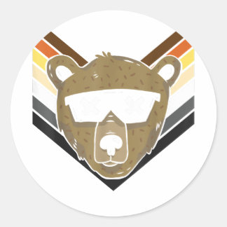 LGBTQ Bear For Gay Pride Month - Cool Sunglasses G Classic Round Sticker