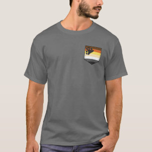 LGBTQ Bear Pride Flag Pocket - LGBTQIA  Bear T-Shirt