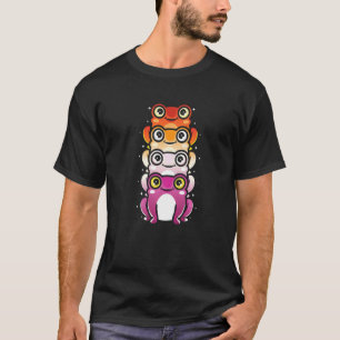 LGBTQ Biology Lesbian Flag Frog Catcher Amphibian T-Shirt