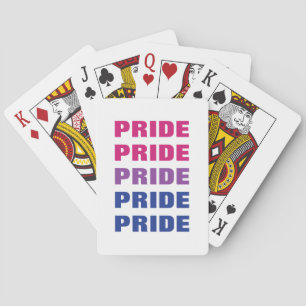 LGBTQ Bisexual Pride Customizable Repeated Text Playing Cards