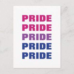 LGBTQ Bisexual Pride Customizable Repeated Text Postcard