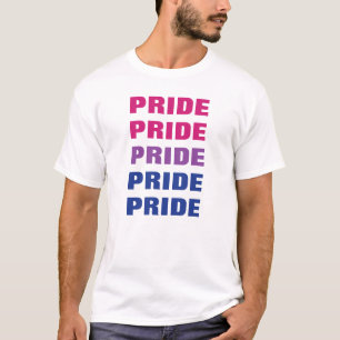LGBTQ Bisexual Pride Customizable Repeated Text T-Shirt
