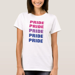 LGBTQ Bisexual Pride Customizable Repeated Text T-Shirt